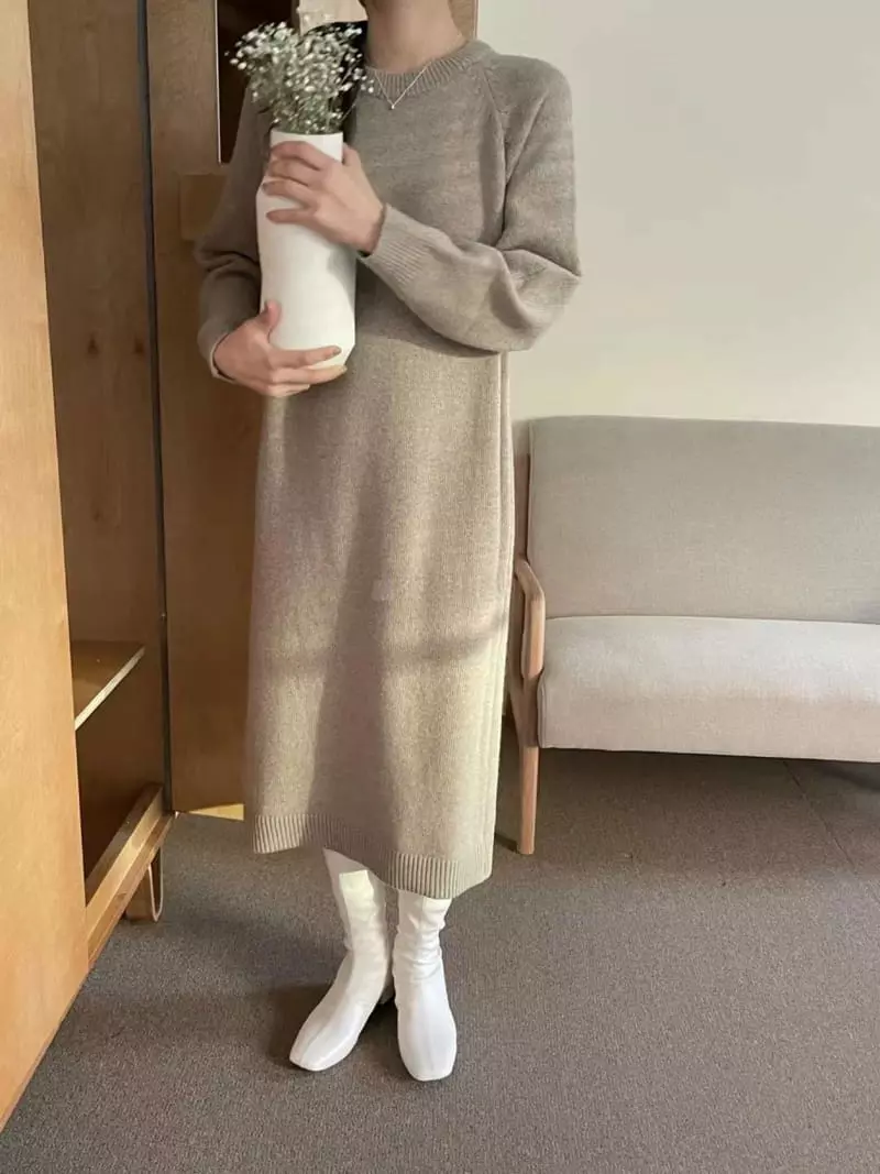 Binus - Korean Women Fashion - #womensfashion - Knit Long One-ppiece - 5