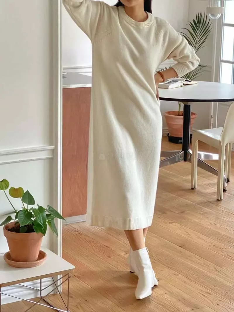 Binus - Korean Women Fashion - #womensfashion - Knit Long One-ppiece - 9