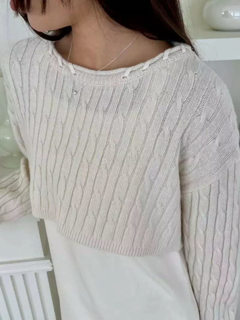 Binus - Korean Women Fashion - #womensfashion - Crop Knit Tee - 8