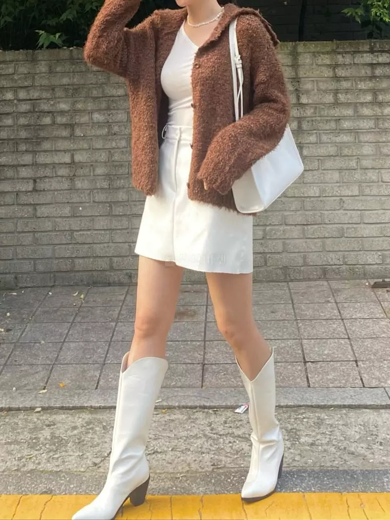 Birthday - Korean Women Fashion - #momslook - Scot Leather Deggi Skirt - 2