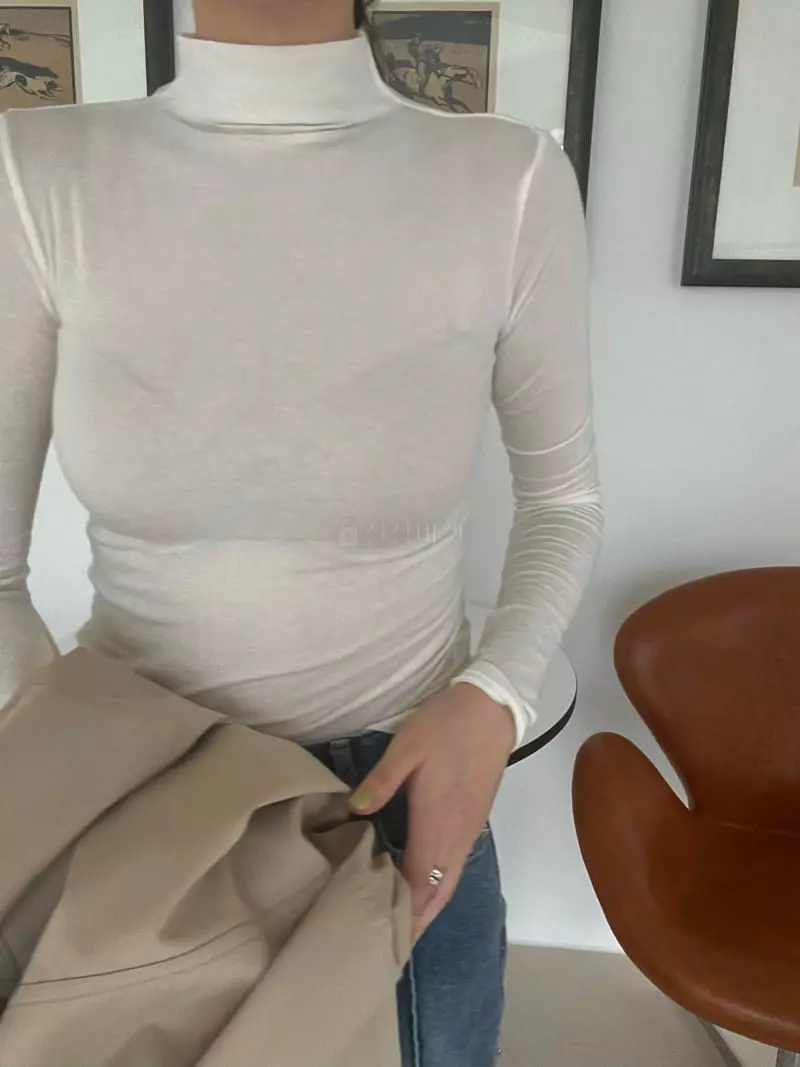Birthday - Korean Women Fashion - #momslook - Cash Turtleneckt Tee - 5