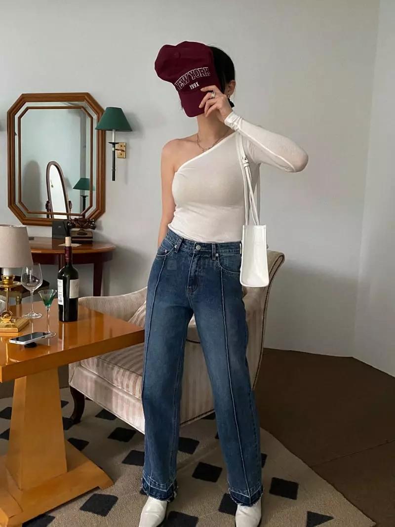 Birthday - Korean Women Fashion - #momslook - Warm Shoulder Tee - 2