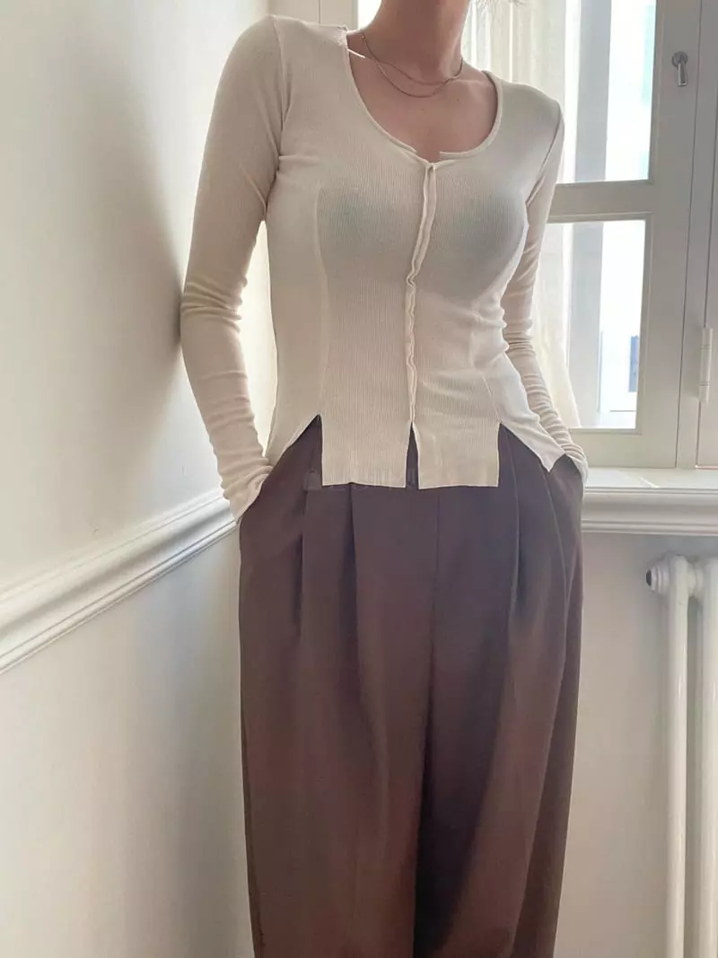 Birthday - Korean Women Fashion - #momslook - Cutting Tee - 5