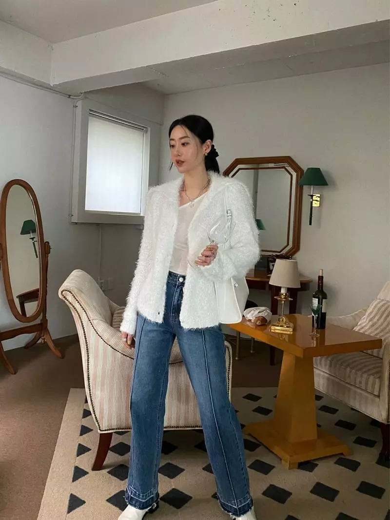 Birthday - Korean Women Fashion - #momslook - piker Jeans - 3
