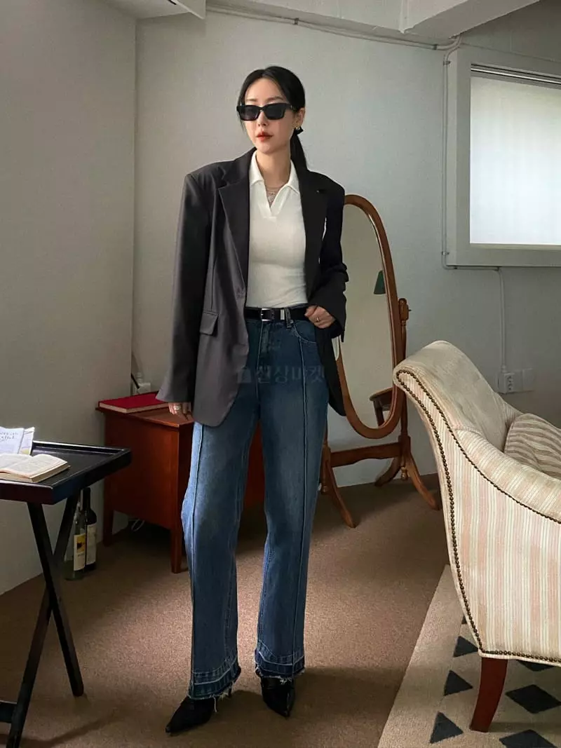 Birthday - Korean Women Fashion - #momslook - Mav Tailored Jacket - 5