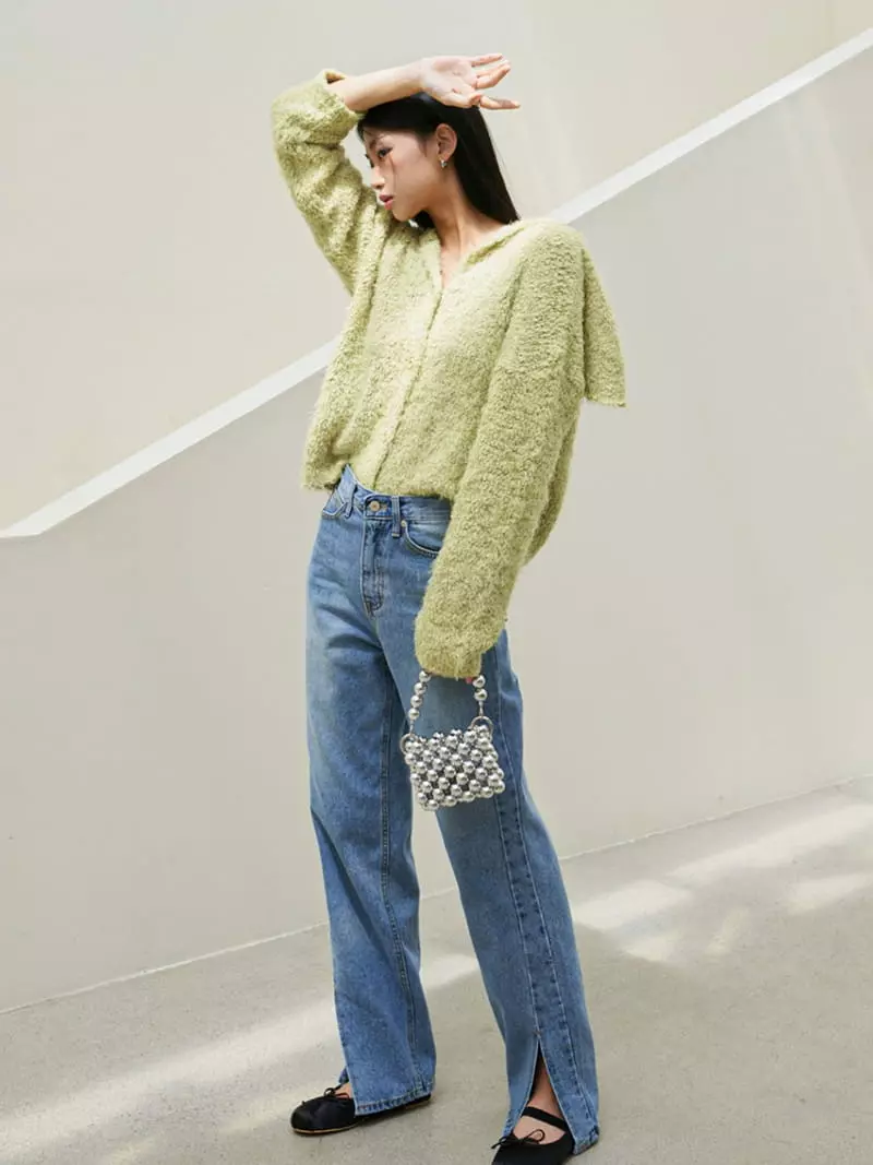 Birthday - Korean Women Fashion - #romanticstyle - Hime Knit Cardigan - 11