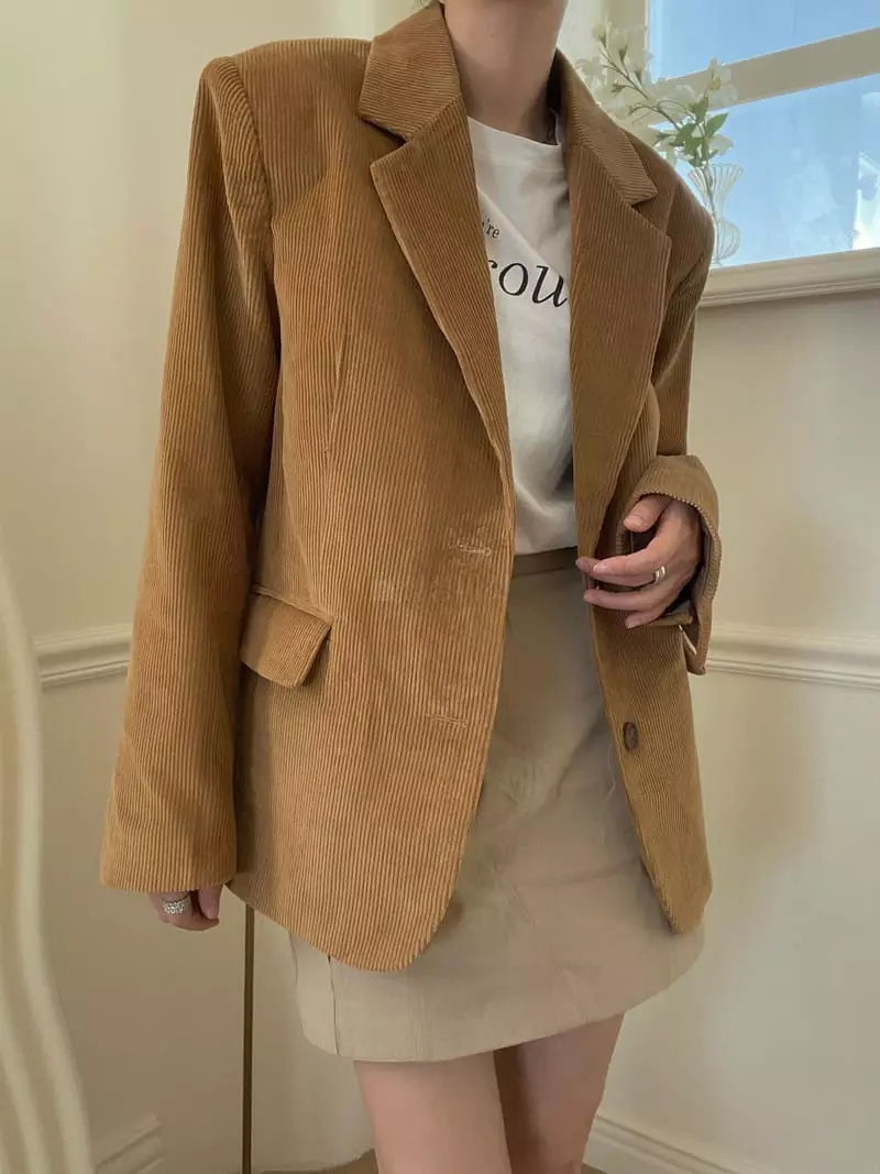 Birthday - Korean Women Fashion - #womensfashion - Bencu Rib Jacket - 2