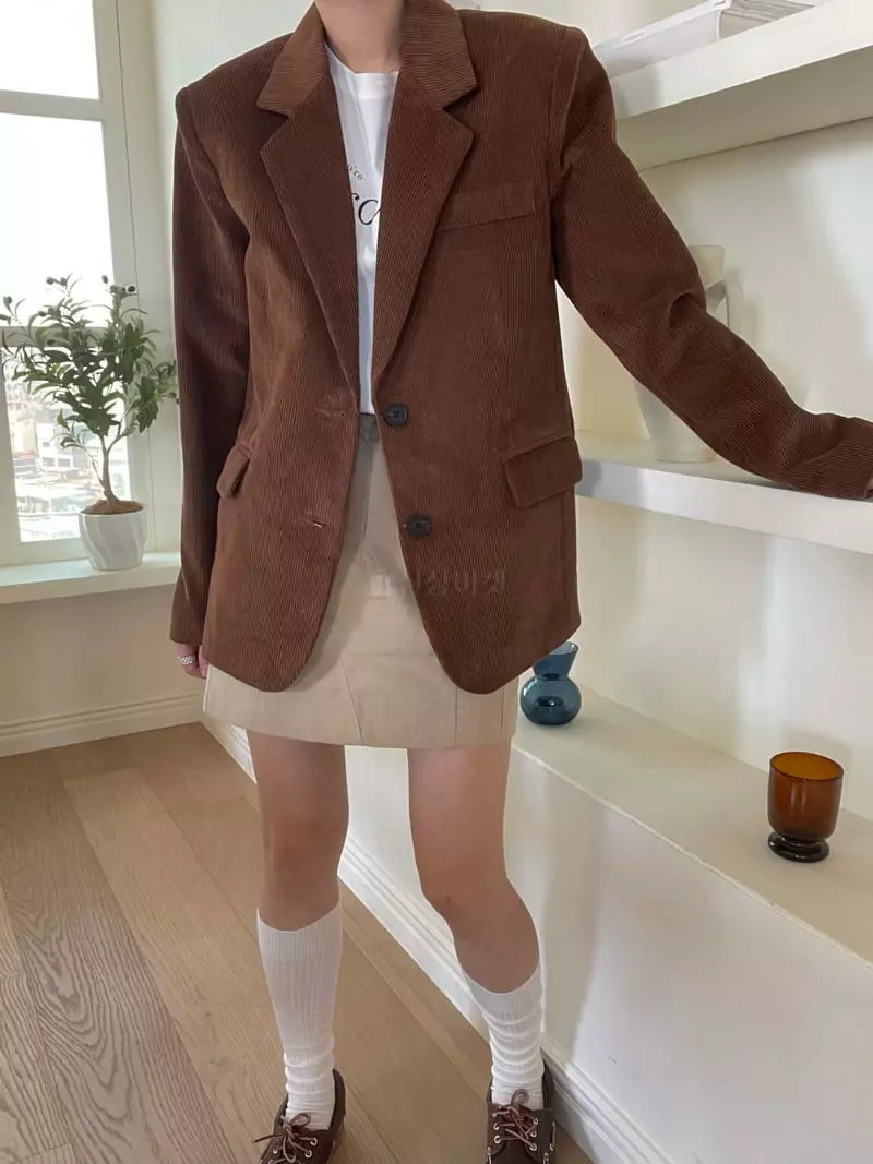 Birthday - Korean Women Fashion - #momslook - Bencu Rib Jacket - 4
