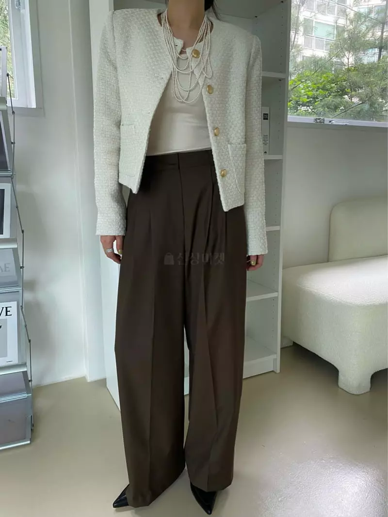 Birthday - Korean Women Fashion - #momslook - Share Twid Jacket - 4