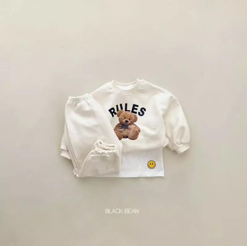 Black Bean - Korean Children Fashion - #childofig - Rollin Top Bottom Set - 2