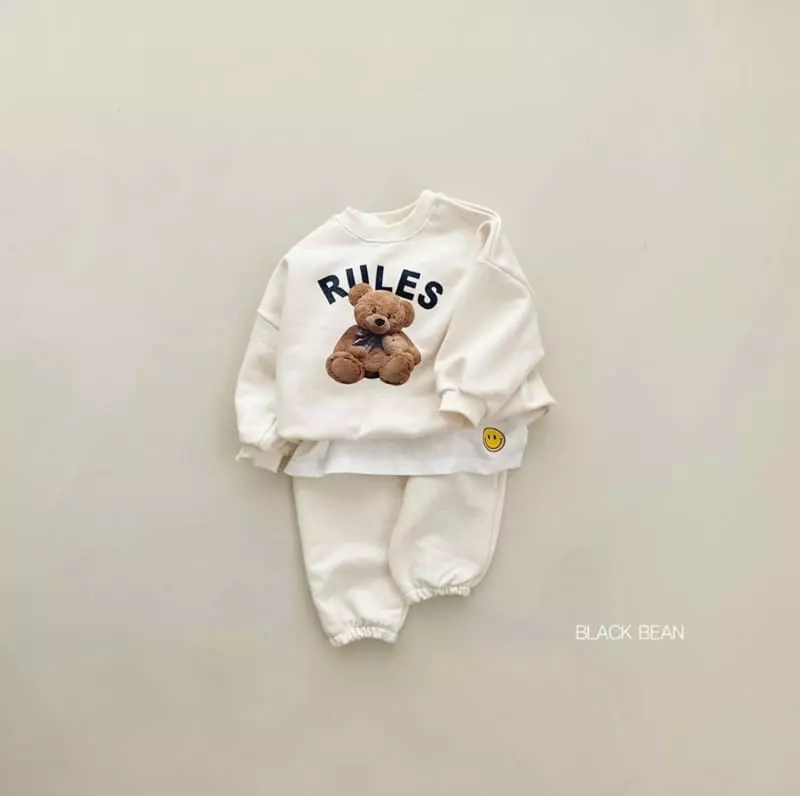 Black Bean - Korean Children Fashion - #childofig - Rollin Top Bottom Set - 4