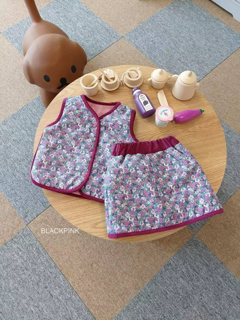 Black Pink - Korean Children Fashion - #childofig - Reversible Padding Top Bottom Set - 5