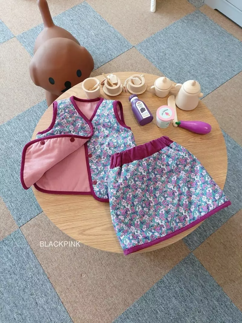 Black Pink - Korean Children Fashion - #childofig - Reversible Padding Top Bottom Set - 6