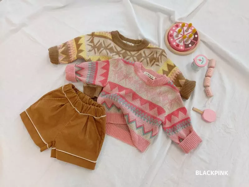 Black Pink - Korean Children Fashion - #childofig - Niel Sha Round Tee
