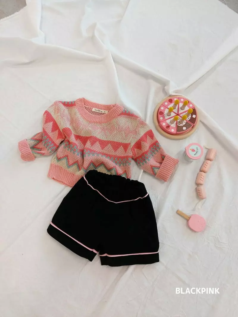 Black Pink - Korean Children Fashion - #childofig - Niel Sha Round Tee - 2