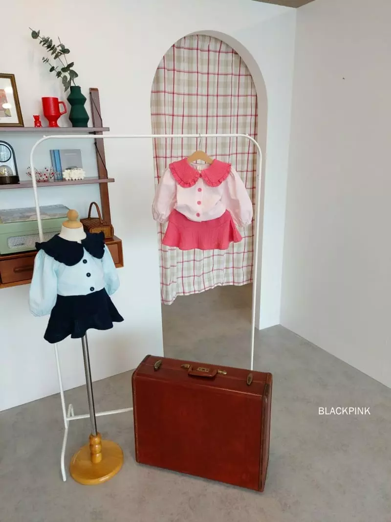 Black Pink - Korean Children Fashion - #childofig - Aura Knit Two Piece