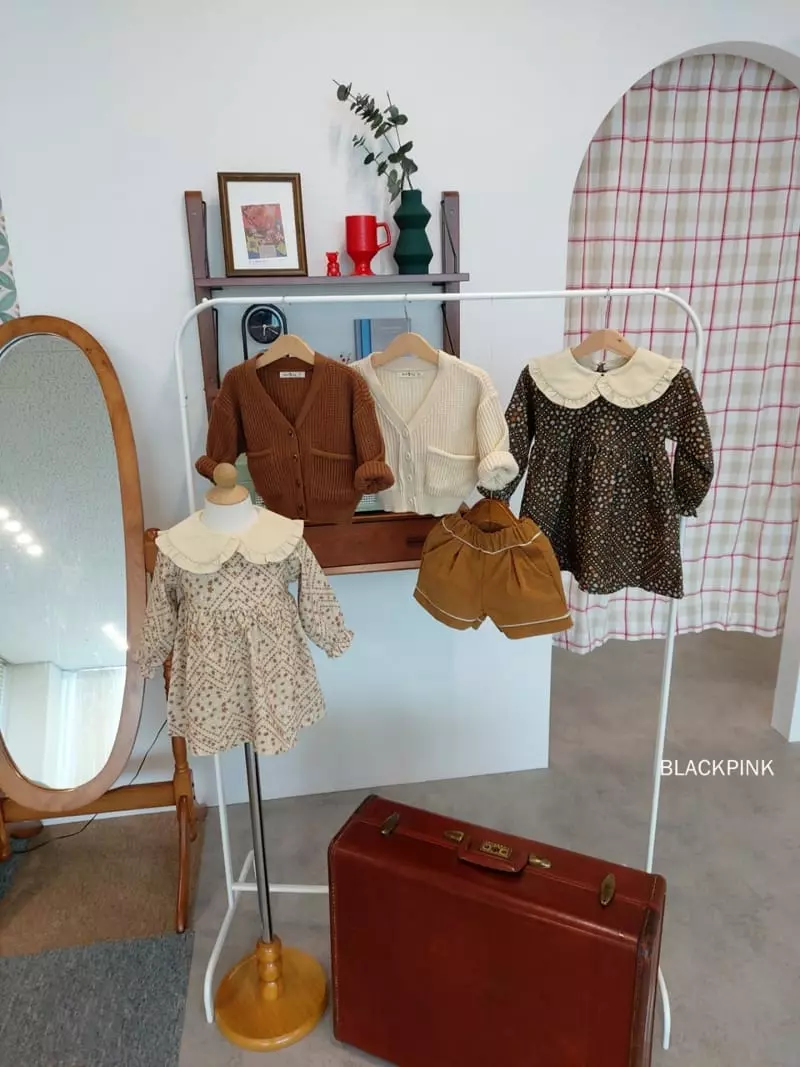Black Pink - Korean Children Fashion - #childrensboutique - Vintage Corduroy One-piece