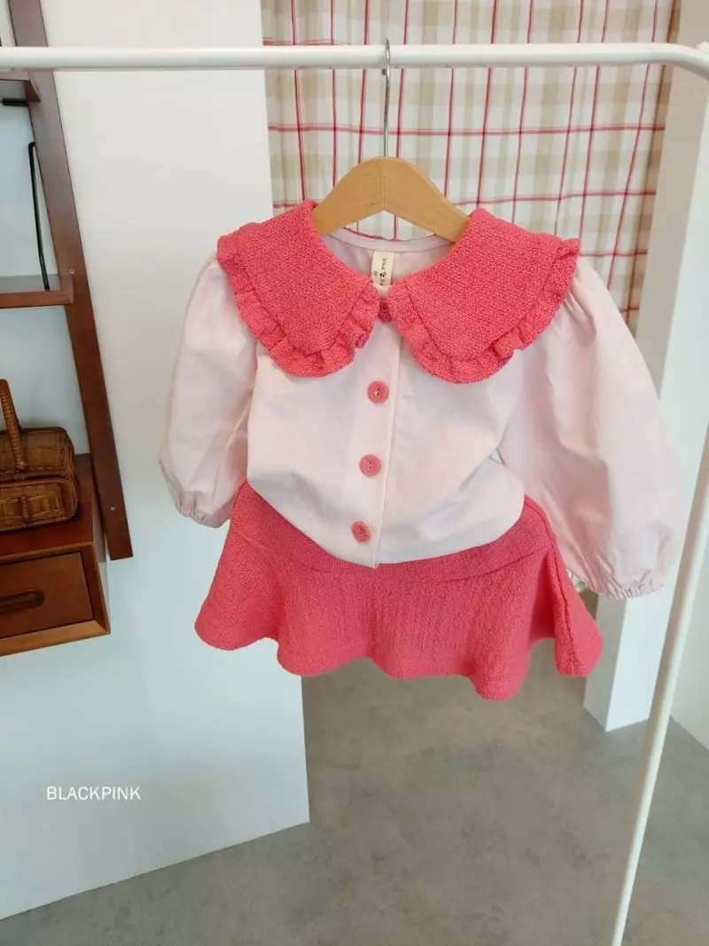 Black Pink - Korean Children Fashion - #designkidswear - Aura Knit Two Piece - 4
