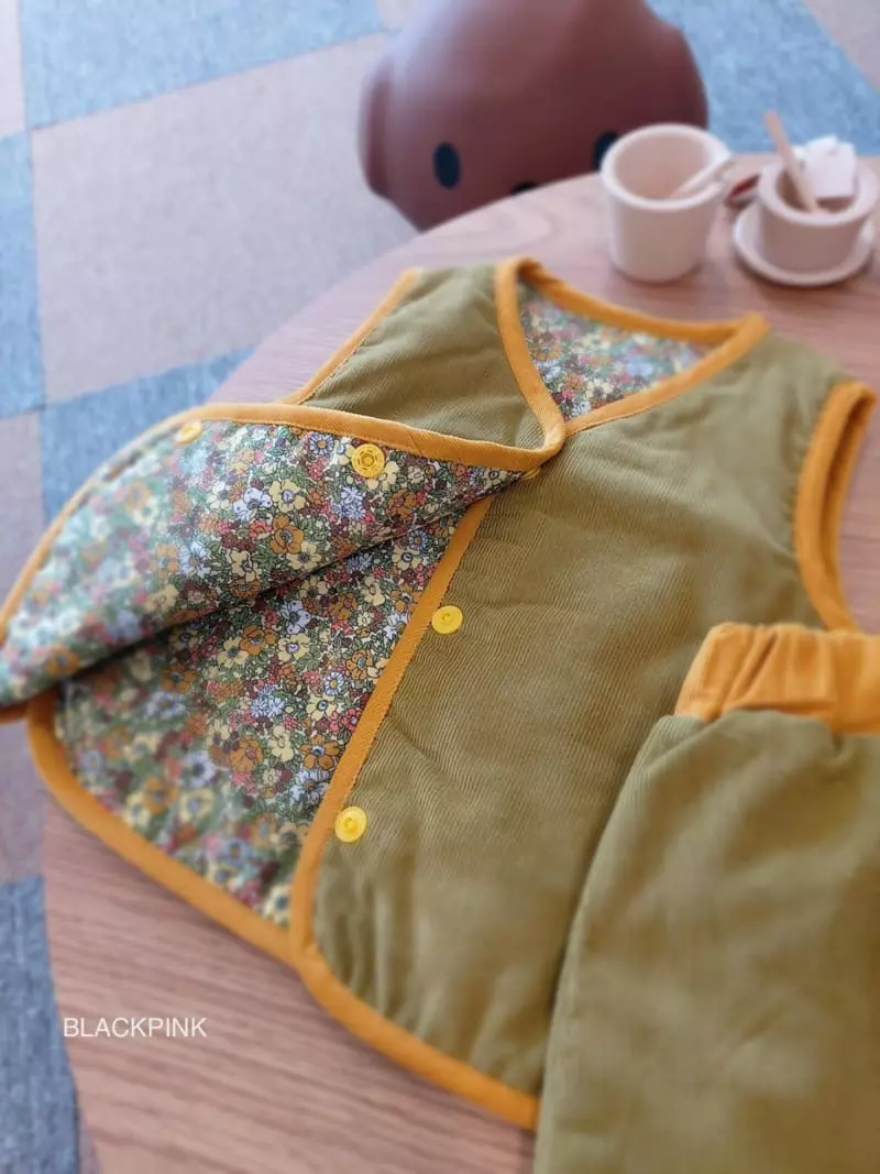Black Pink - Korean Children Fashion - #fashionkids - Reversible Padding Top Bottom Set - 10