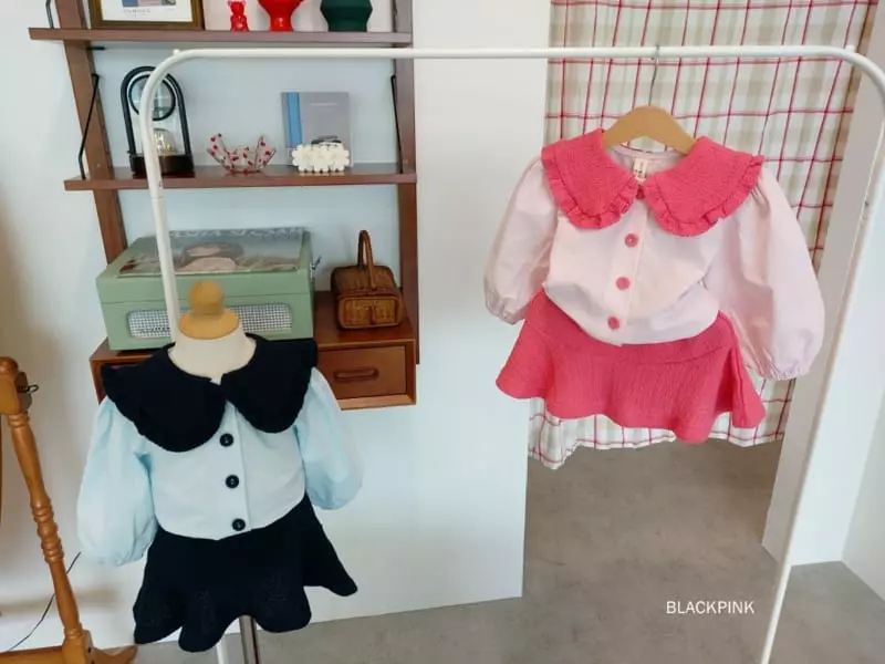Black Pink - Korean Children Fashion - #kidsshorts - Aura Knit Two Piece - 6