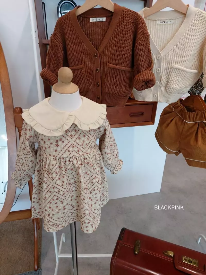 Black Pink - Korean Children Fashion - #kidsshorts - Vintage Corduroy One-piece - 5