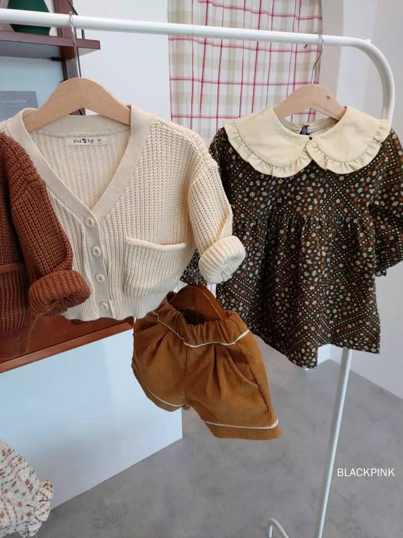 Black Pink - Korean Children Fashion - #kidsstore - Vintage Corduroy One-piece - 6