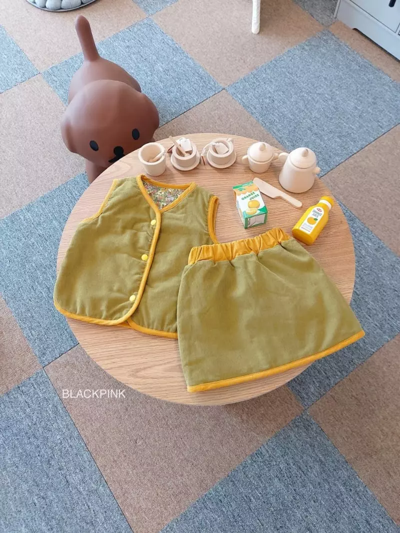 Black Pink - Korean Children Fashion - #magicofchildhood - Reversible Padding Top Bottom Set - 2