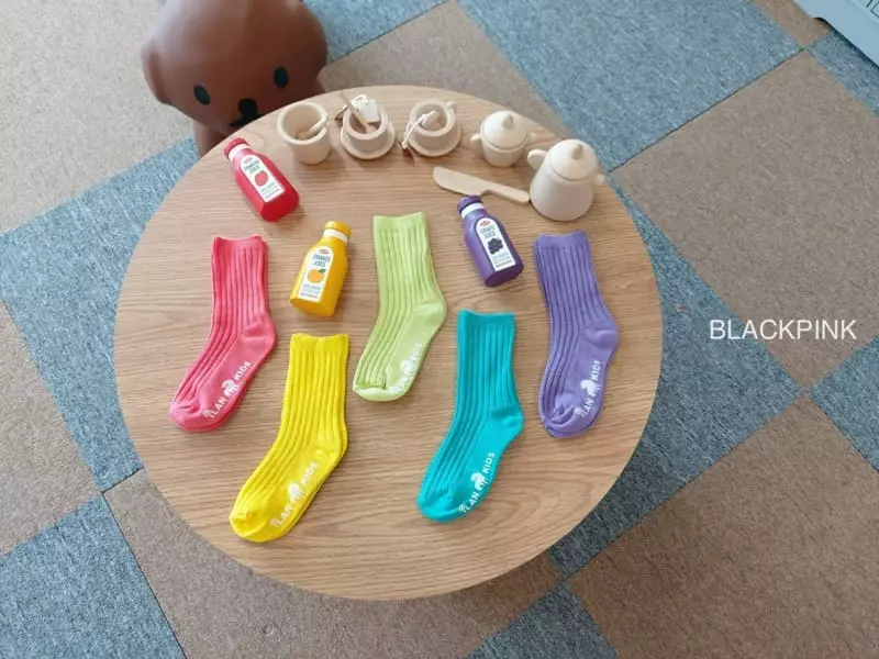 Black Pink - Korean Children Fashion - #minifashionista - Only  Wear You Socks Set - 2