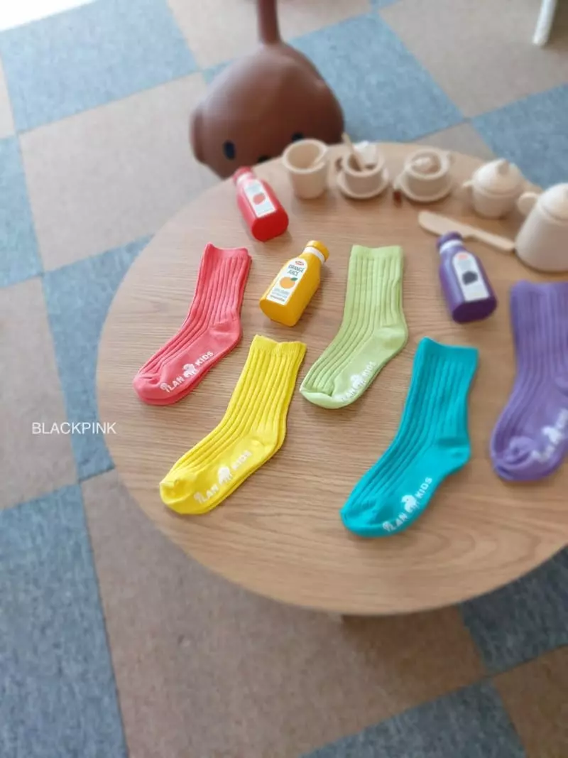 Black Pink - Korean Children Fashion - #prettylittlegirls - Only  Wear You Socks Set - 3