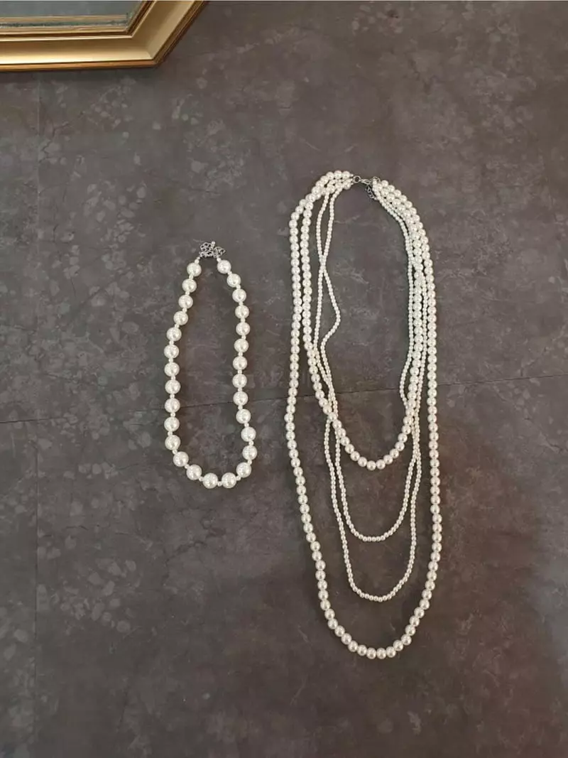 Blancchouette - Korean Women Fashion - #momslook - Pearl Necklace