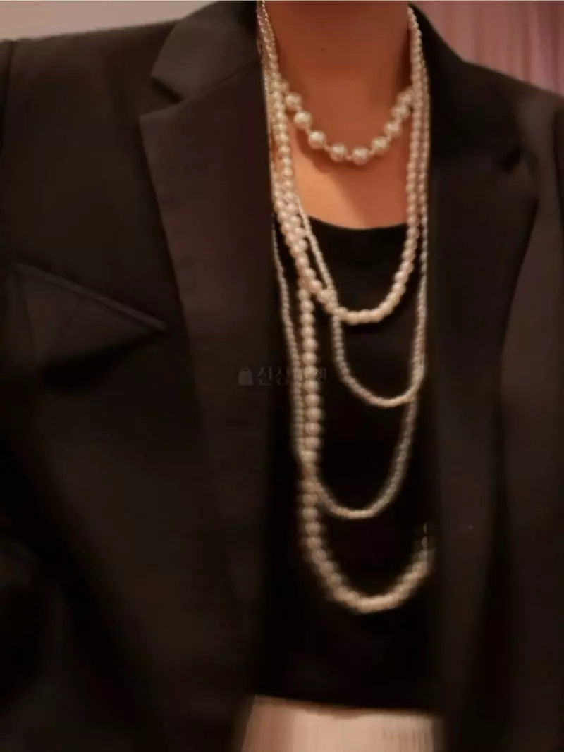 Blancchouette - Korean Women Fashion - #momslook - Pearl Necklace - 3