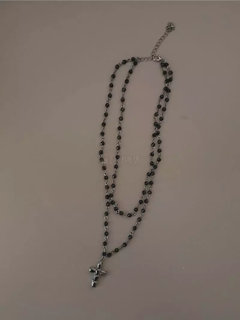 Blancchouette - Korean Women Fashion - #momslook - Cross 3 Necklace - 2