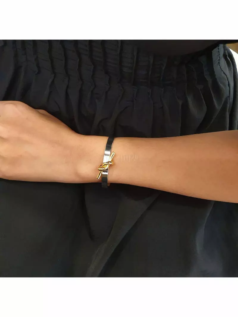 Blancchouette - Korean Women Fashion - #momslook - Knot Bangle - 2