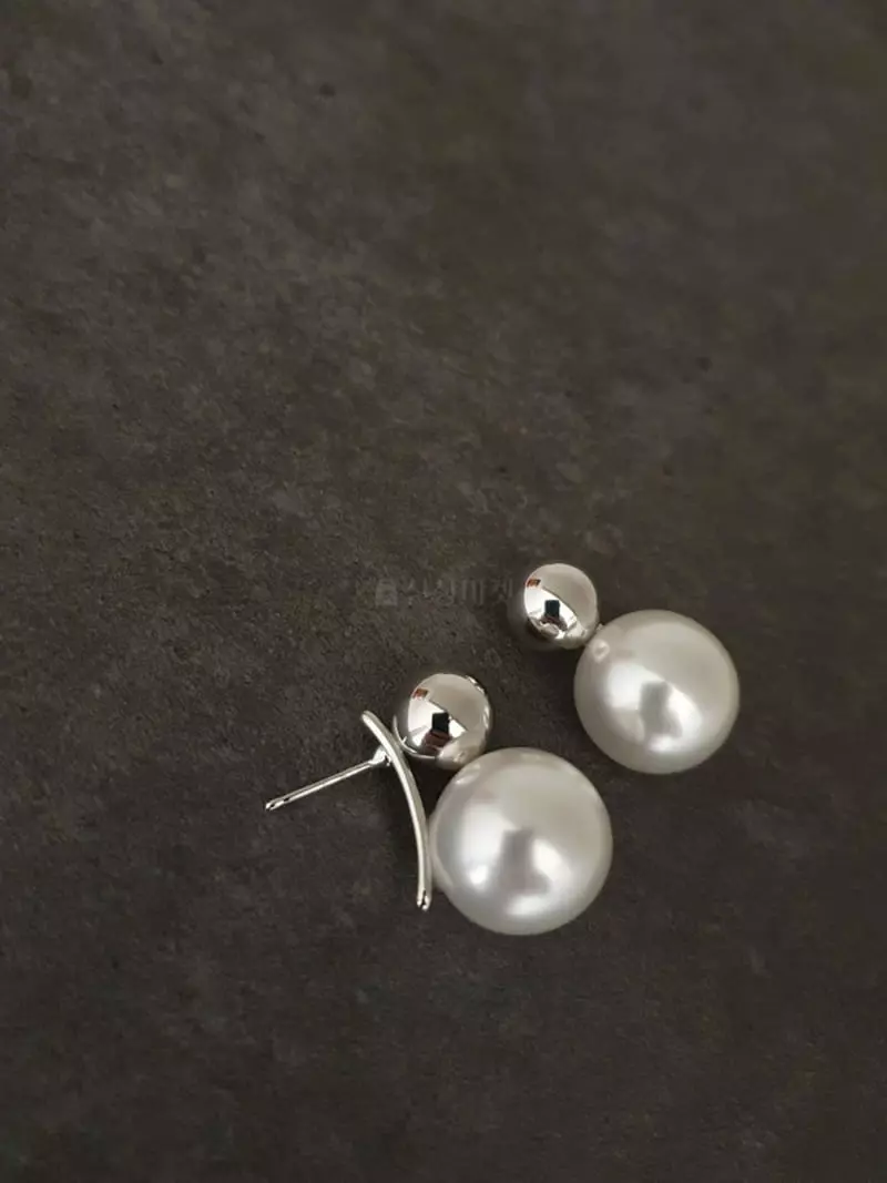 Blancchouette - Korean Women Fashion - #momslook - Pearl 7 Earring - 4