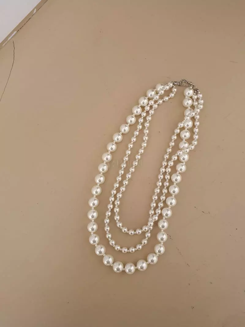 Blancchouette - Korean Women Fashion - #womensfashion - Pearl 2 Necklace