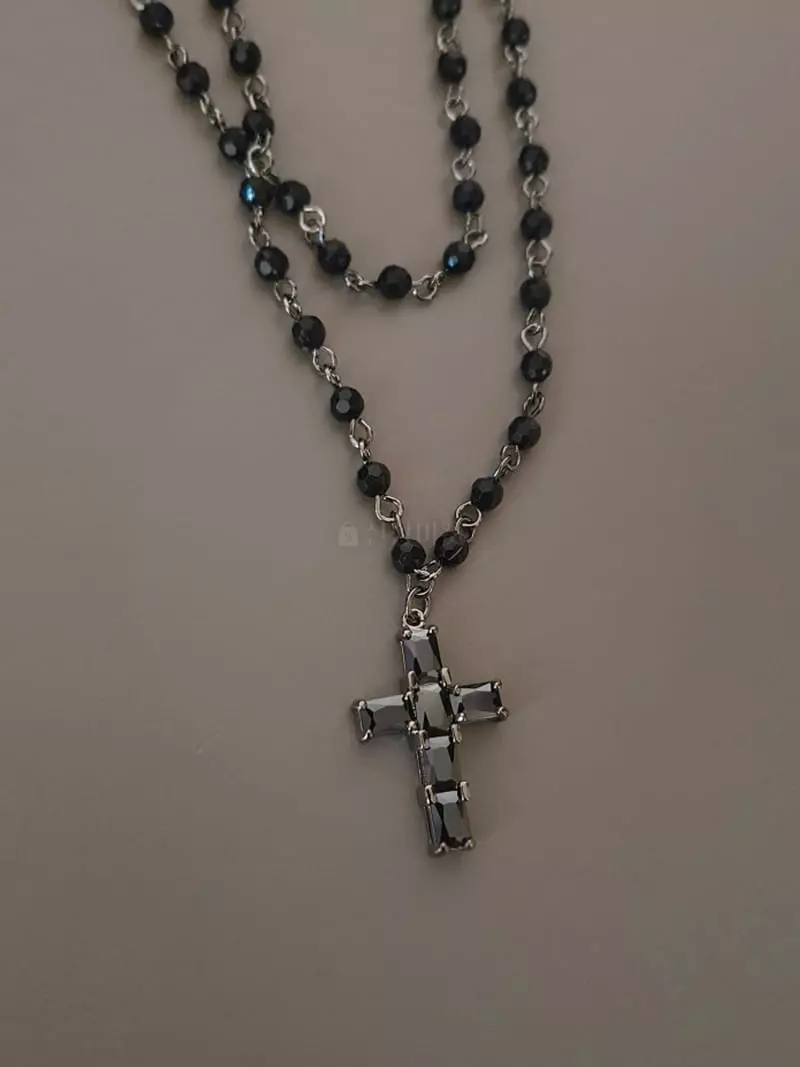 Blancchouette - Korean Women Fashion - #womensfashion - Cross 3 Necklace