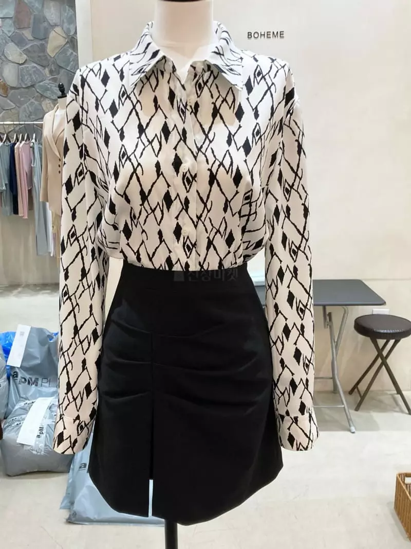 Boheme - Korean Women Fashion - #momslook - Paint Shirt - 2