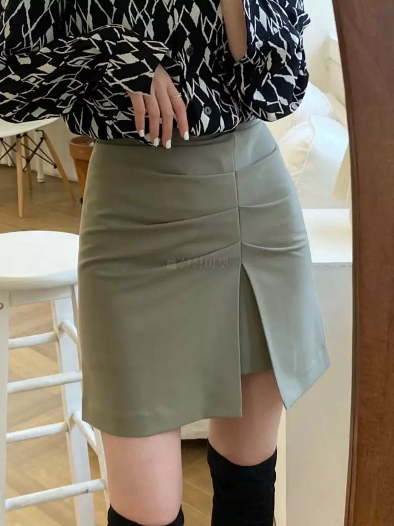 Boheme - Korean Women Fashion - #momslook - Wrinkle Skirt - 5