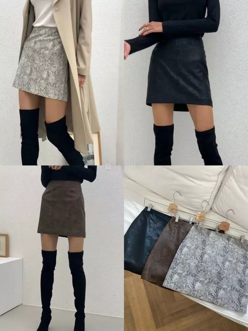 Boheme - Korean Women Fashion - #momslook - Snake Skirt - 2