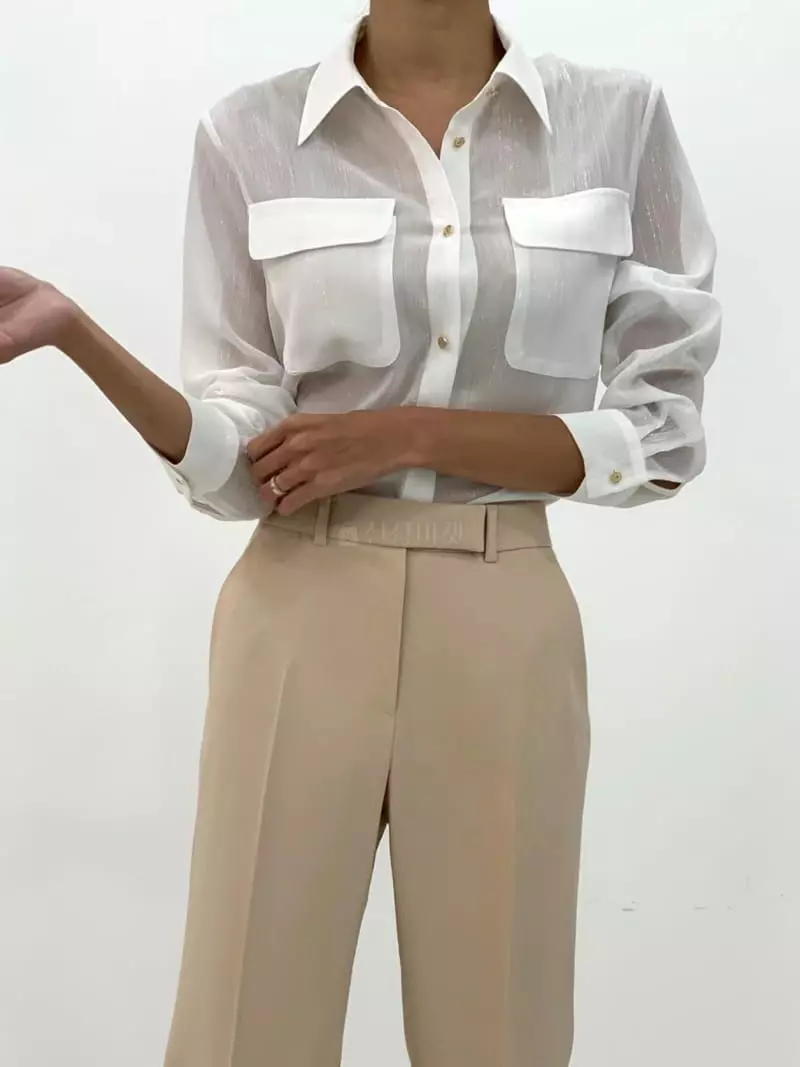 Boheme - Korean Women Fashion - #momslook - Gold Yoru Shirt