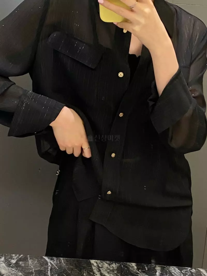 Boheme - Korean Women Fashion - #momslook - Gold Yoru Shirt - 3