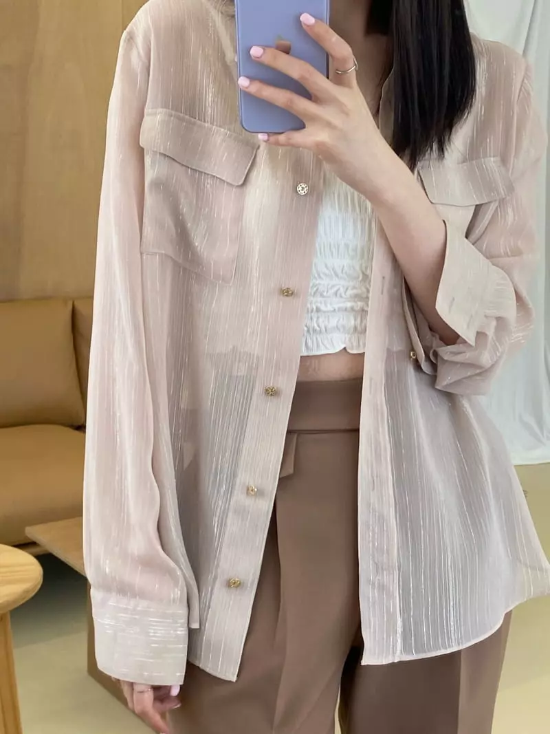 Boheme - Korean Women Fashion - #momslook - Gold Yoru Shirt - 7