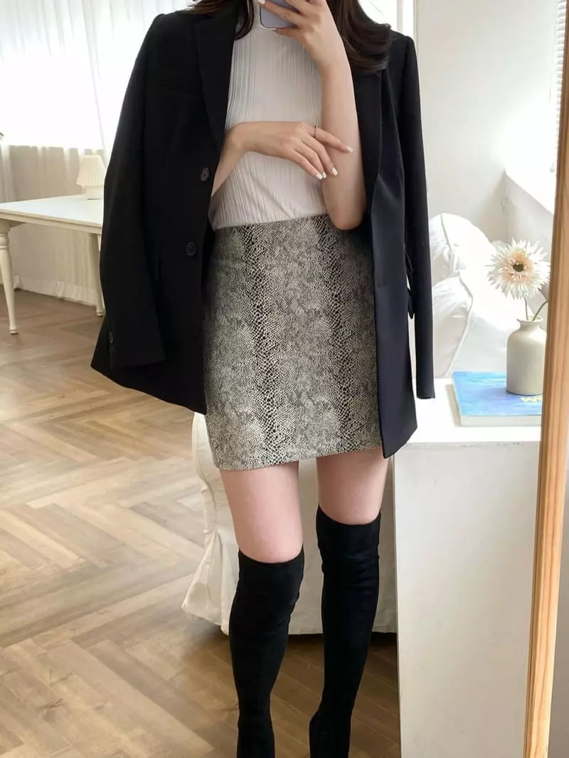 Boheme - Korean Women Fashion - #womensfashion - Snake Skirt - 9