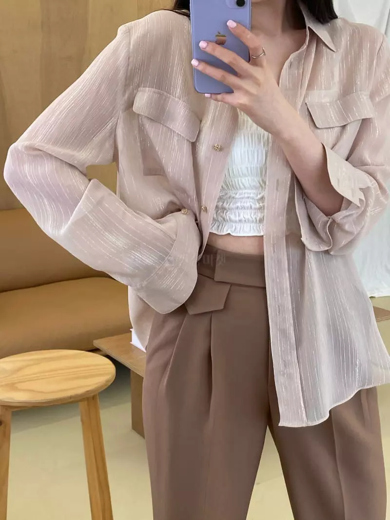 Boheme - Korean Women Fashion - #womensfashion - Gold Yoru Shirt - 6