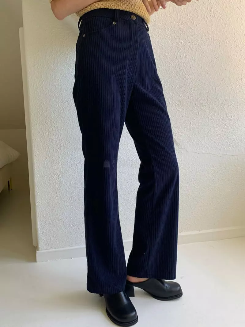 Bold - Korean Women Fashion - #momslook - Rib Bootscut Pants - 3