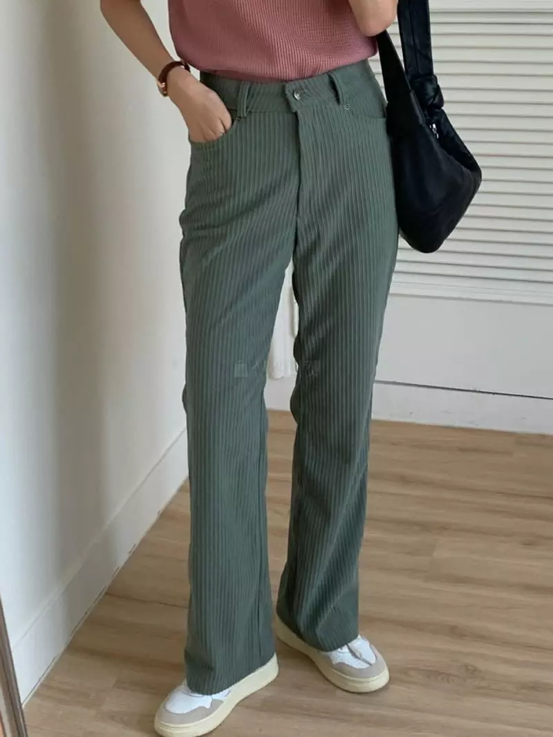 Bold - Korean Women Fashion - #momslook - Rib Bootscut Pants - 5