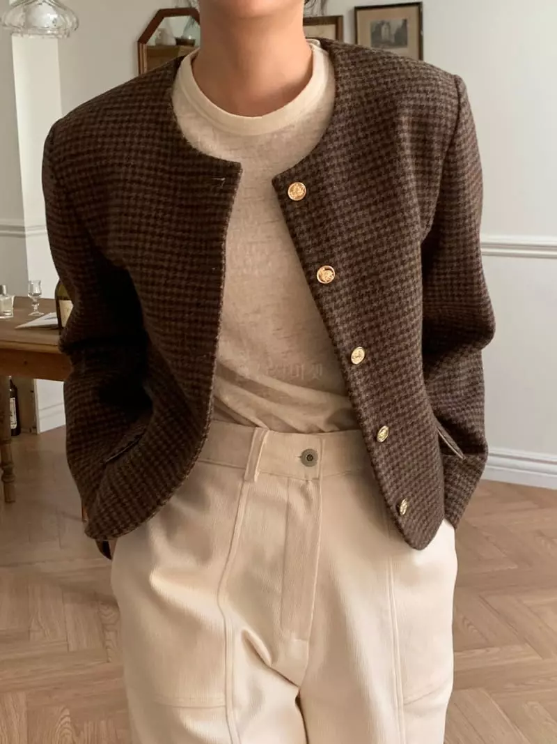 Bold - Korean Women Fashion - #momslook - Twid Jacket - 5