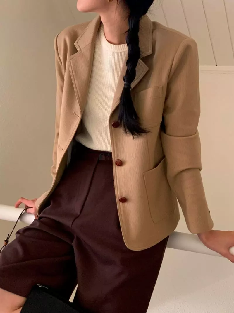 Bold - Korean Women Fashion - #momslook - Stand Jacket - 7
