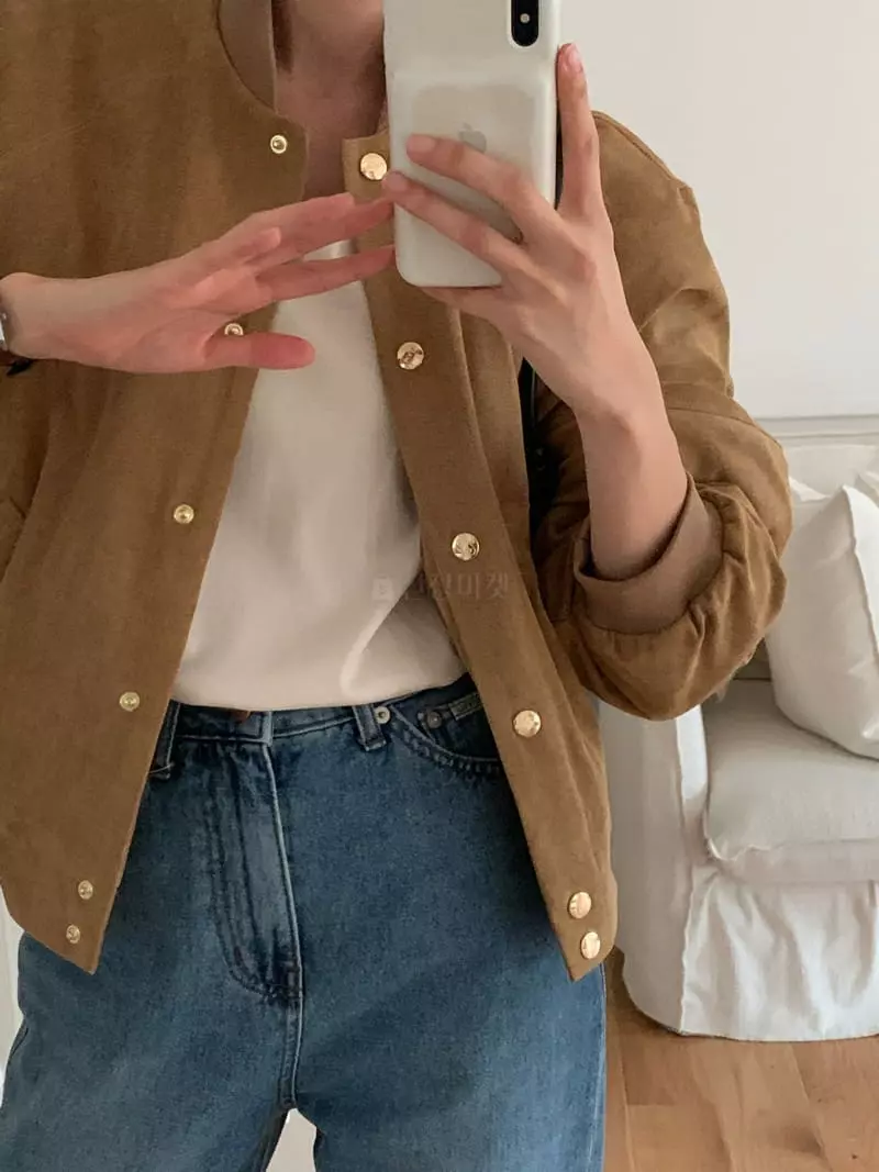 Bold - Korean Women Fashion - #momslook - Suede Jacket - 2