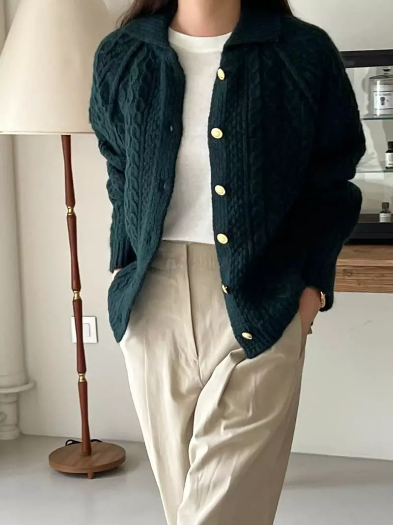 Bold - Korean Women Fashion - #thatsdarling - Vintage Cardigan - 9